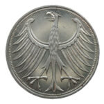 BRD 5 DM Münze 1958 J Silberadler
